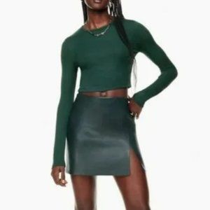 NWT Aritzia Wilfred Patio Mini Skirt - Vegan Leather